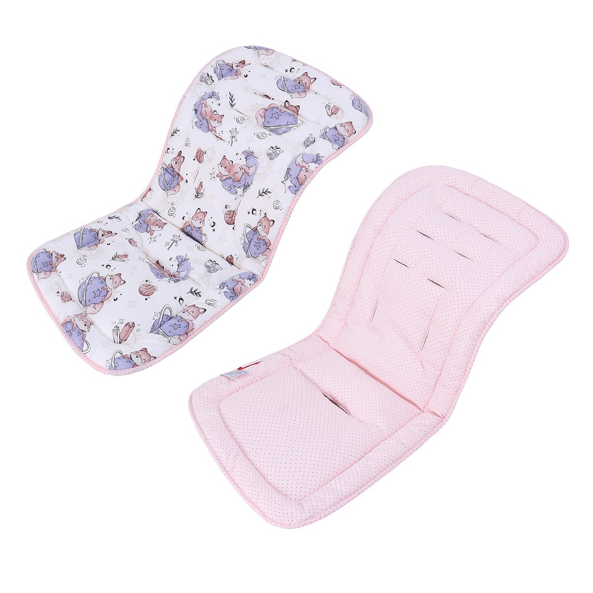 Verve Jelly Inafant Stroller Seat Liner Fox Pattern Baby Seat Insert Mat Universal Double Sided Cushion Pad for Pram Pushchair Buggy and Car Seat, 30.7x13.0in