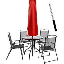 OKPOW Umbrella Covers for Outdoor Umbrellas - Small Patio Umbrella Cover for 6 ft to 9 ft Outdoor Table Umbrella - Waterproof Windproof Anti-UV Garden Parasol Covers, Black