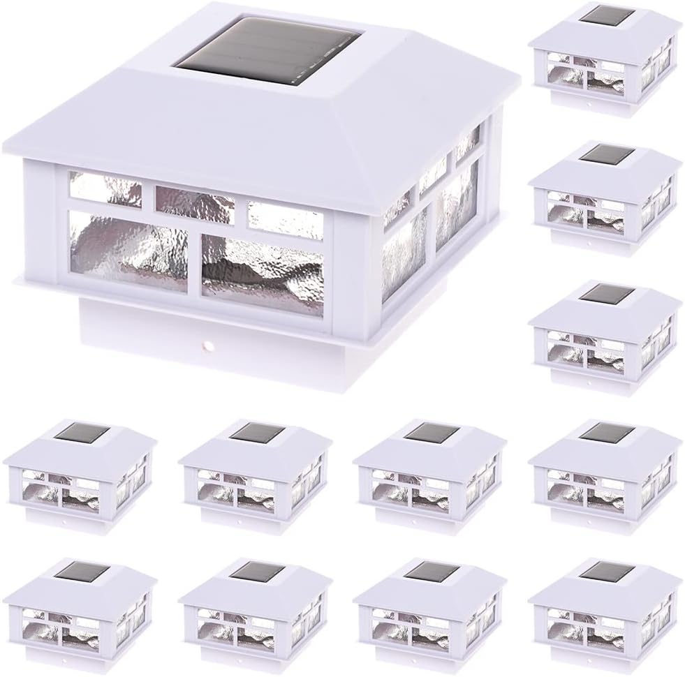 GreenLighting Modern Solar Post Cap Lights Fits 4x4 Wood, 5x5 PCV/Vinyl