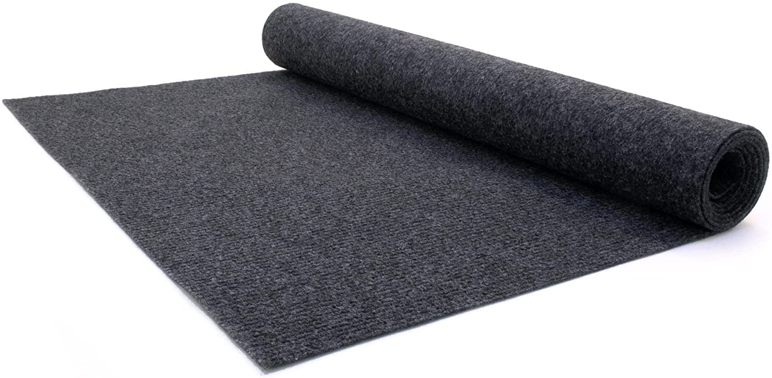 Moquette d'extérieur | dimensions et couleurs au choix | tapis artificiel idéal pour terrasse, piscine, balcon, garage ou salle de jeux etc. | revêtement de sol outdoor(700 x 200 cm, Anthracite)