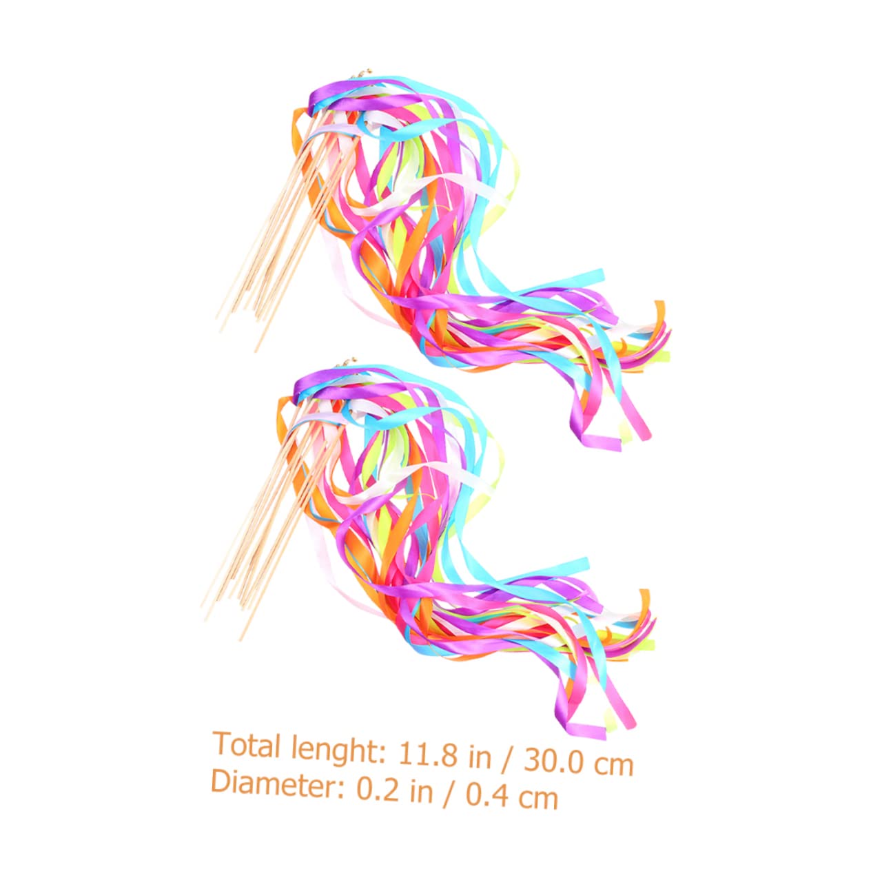 40stücke Hochzeitszauberstäbe Bunte Luftschlangen Mit Holzgriff Dekorative Satinbänder Für Hochzeiten Und Feiern Robuste Und Wiederverwendbare Wands Für Festliche Anlässe
