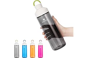 SANTECO Wide Mouth Reusable Water Bottle, Effortlessly Clean with Water Bottle Cleaning Beans