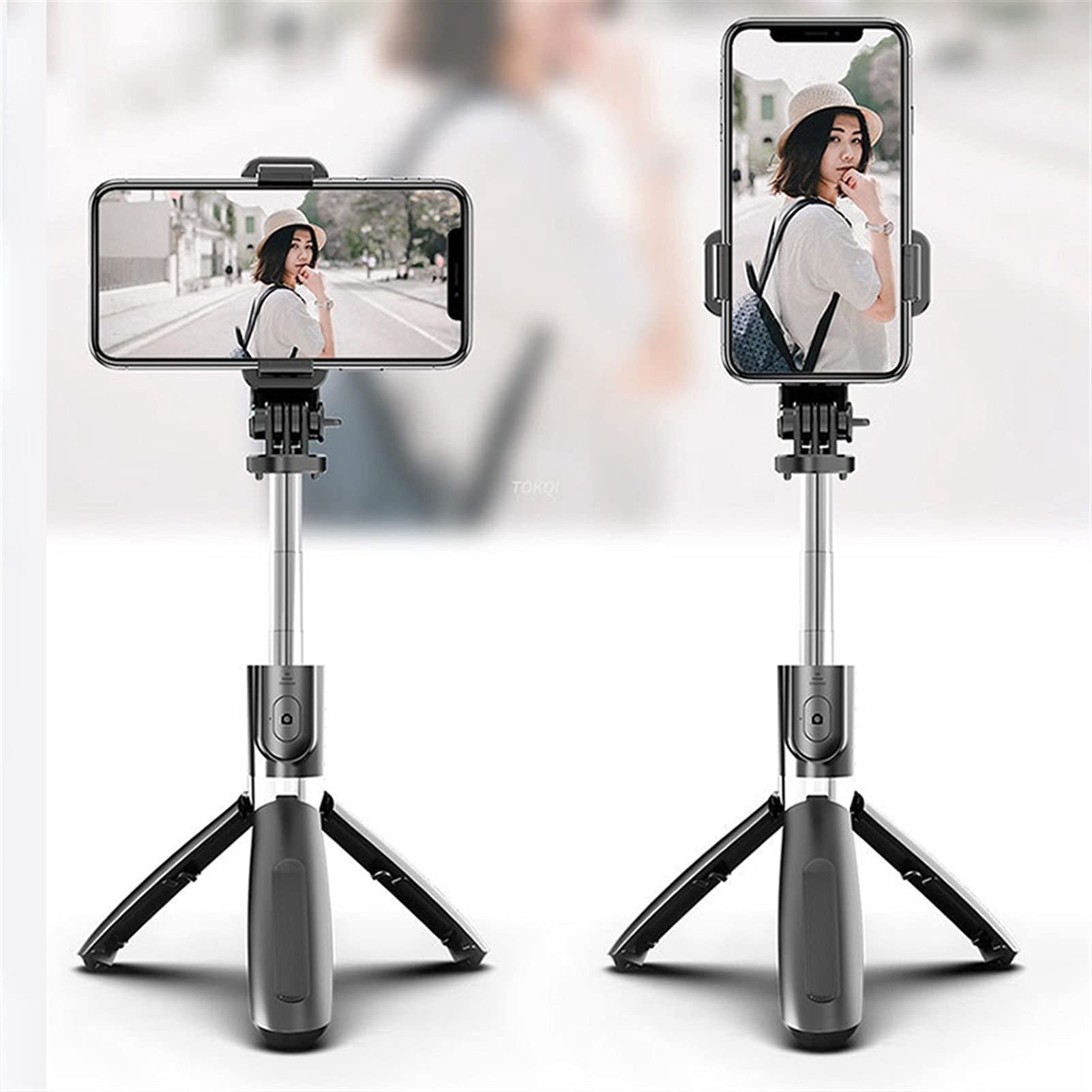 SCRUBY Bastone per selfie senza fili estensibile pieghevole monopiede Bluetooth Selfie Stick treppiede