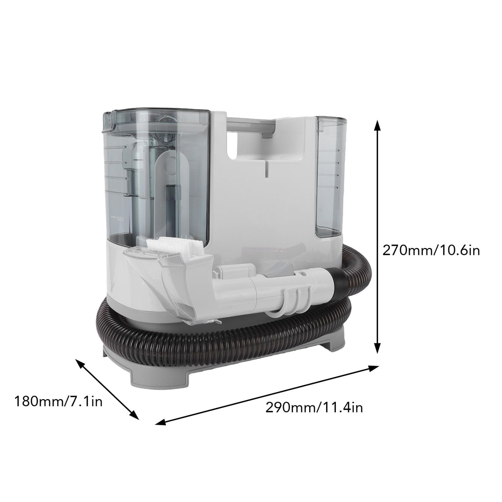 Generic Limpiador Eléctrico de Sofás de Tela, Limpiador de Alfombras con Fuerte Succión de 9 Kpa y Potencia de 400 W, con 2 Cabezales de Cepillo, Diseño de Tanque Doble, para Asiento de