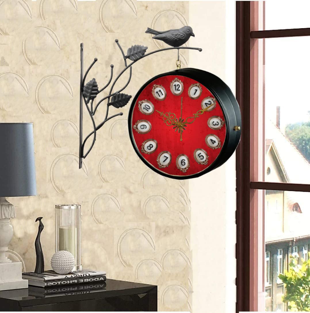 Saree House 10 Inch Vintage Antique Black Double Sided Station Clock (Black) (Desing-13) (B0BTB9DFBK) Amazon Price History, Amazon Price Tracker