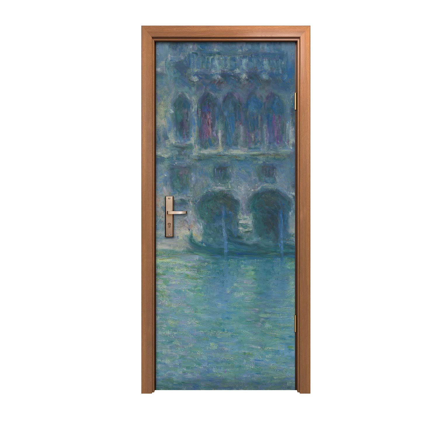 Autocollant de porte murale pour agrandir un couloir sombre - Décor 90x200cm Palazzo da Mula
