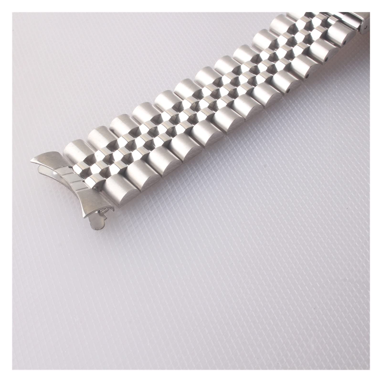 Bandoues de monatordes Bouetche en acier inoxydable 20 mm 22 mm 24 mm bracelet de montre en métal Bracelet Bracelet Boucle argentée Men de boucle (Color : Silver, Size : 24mm)