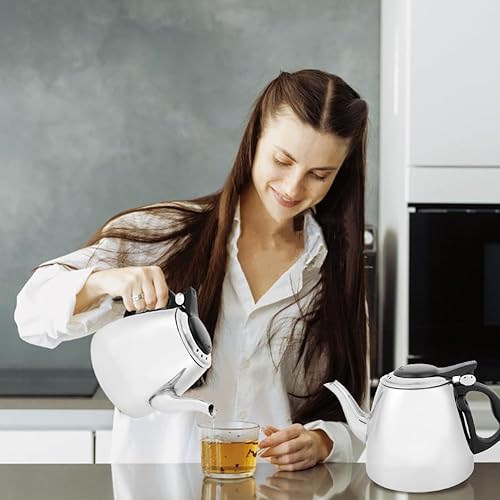 Miniatura 2 de Hervidor de té de acero inoxidable, tetera silbante para estufa, tetera para café, tetera, recipiente de ebullición rápida, ollas de té con acabado