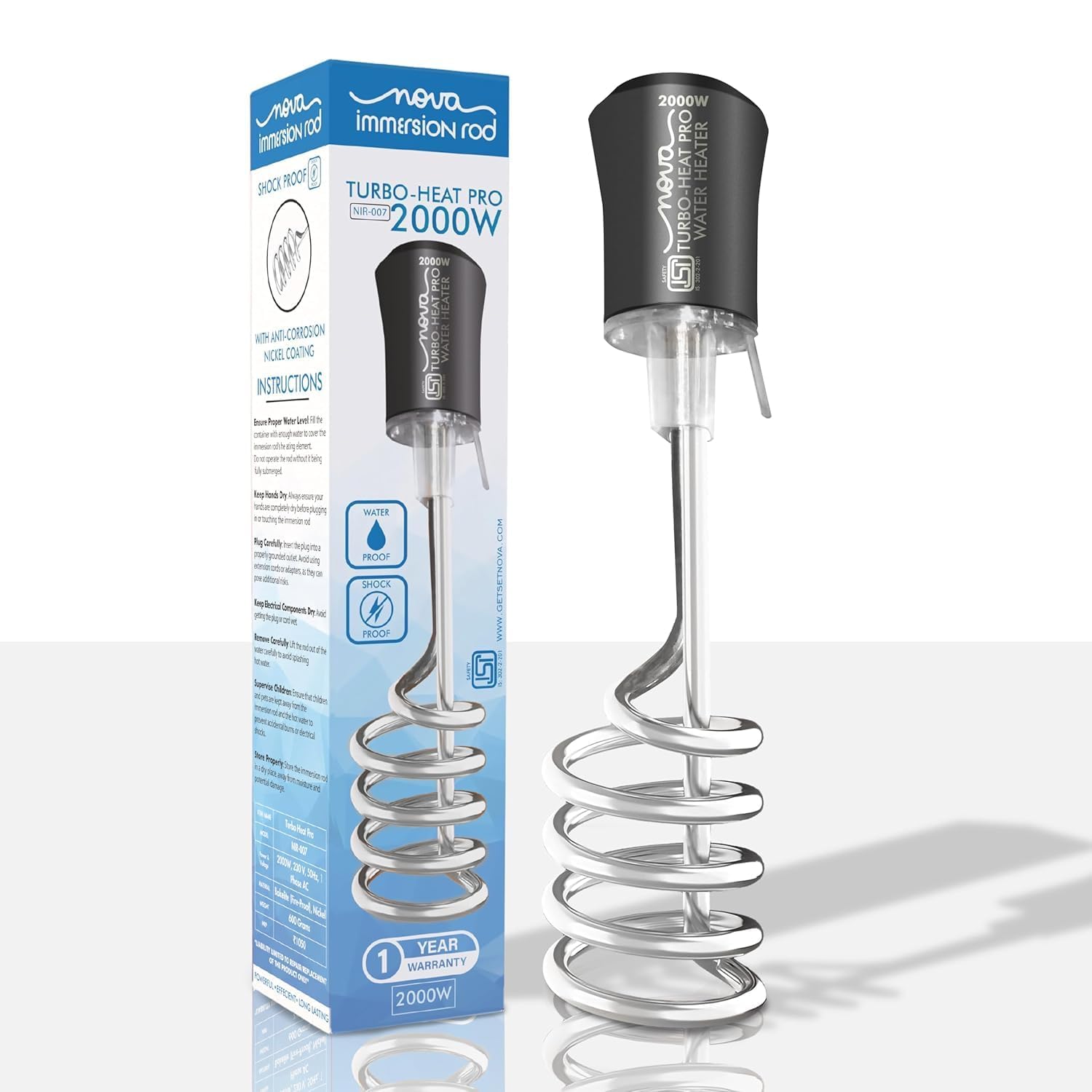 Rapid Water Heating Rod - Turbo Heat Pro -1 Rapid Water Heating Rod - Turbo Heat Pro -1