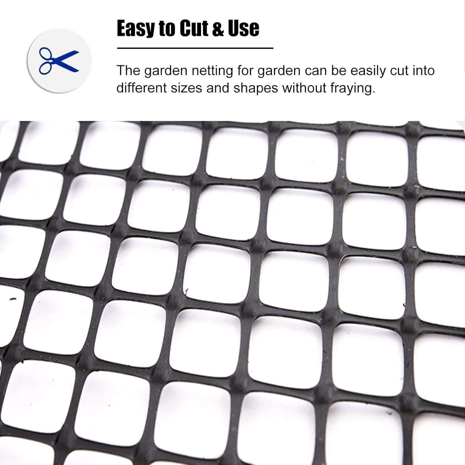 TIST Black Garden Fence Animal Barrier Pet Deer Fence Mesh Reusable Plastic Chicken Wire Roll Fence Outdoor Gardening(1x50m(3.3x164ft))