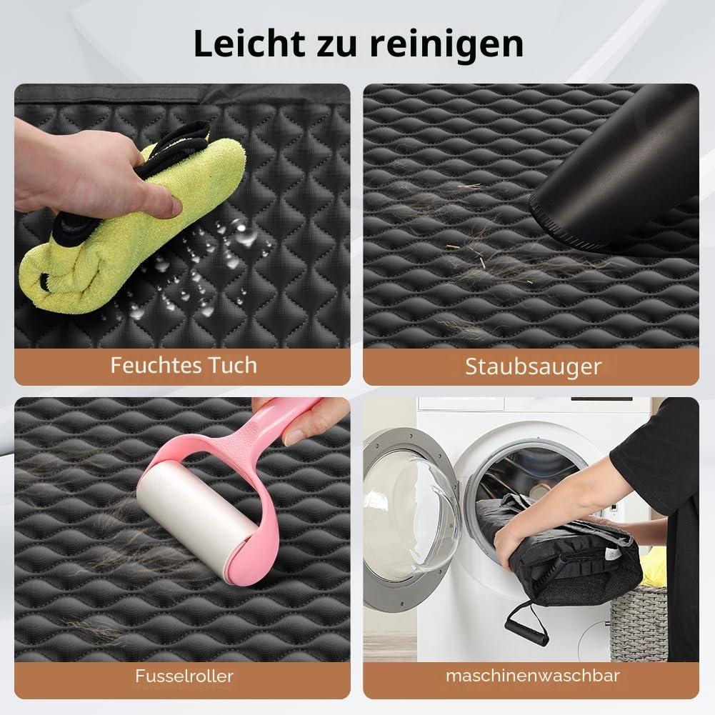 KYG Hundedecke Auto Rückbank, Autoschondecke Hund Rücksitz Seitenschutz und Sichtfenster Wasserdichter, Rutschfester, Hunde Autodecke, Autodecke für den Rücksitz 135 x 140 cm
