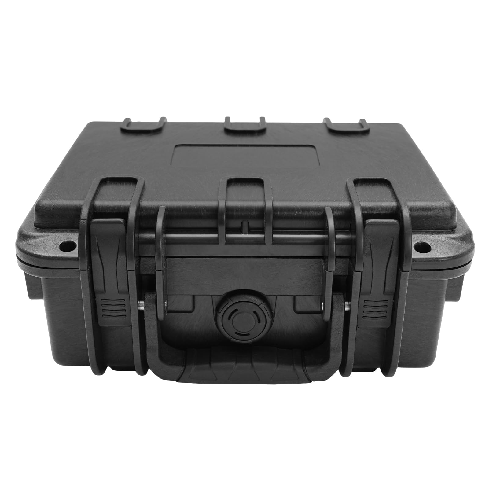 Custodia rigida portatile impermeabile con 2 strati di spugna, piccola valigetta per il trasporto esterno universale, custodia per fotocamera DSLR, obiettivo e videocamera, Nero , Valigia