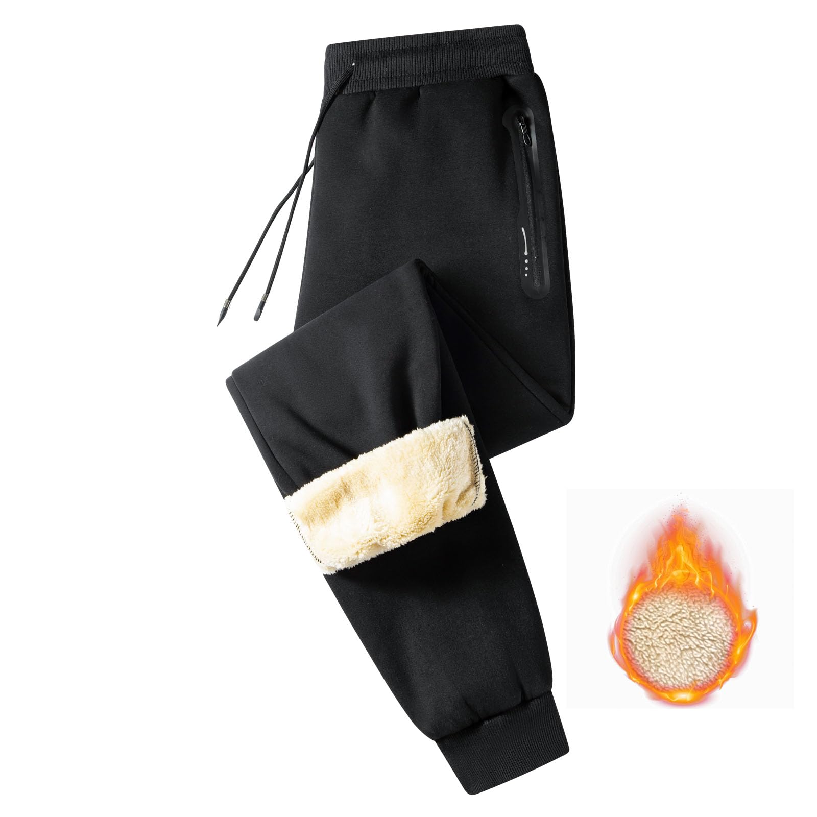 Pantalon jogging homme thermique JustSun doublé polaire