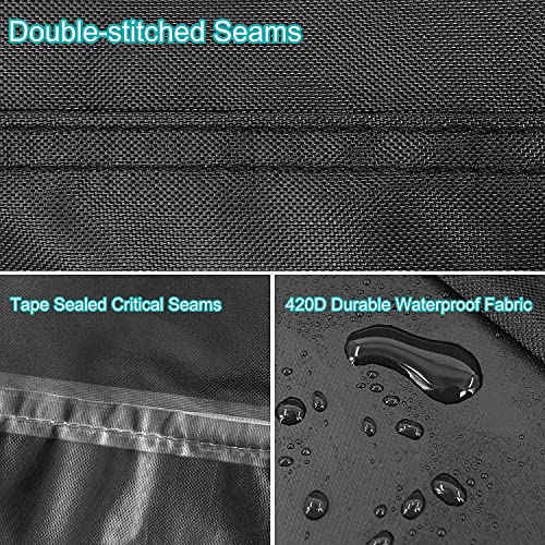 Femuar Patio Chaise Lounge Chair Cover, Heavy Duty Waterproof Lounger Chair Cover - Outdoor Chaise Longue Cover Uv-Resistant Waterproof Windproof Dust-Proof (S 2 Pcs) #TOP2