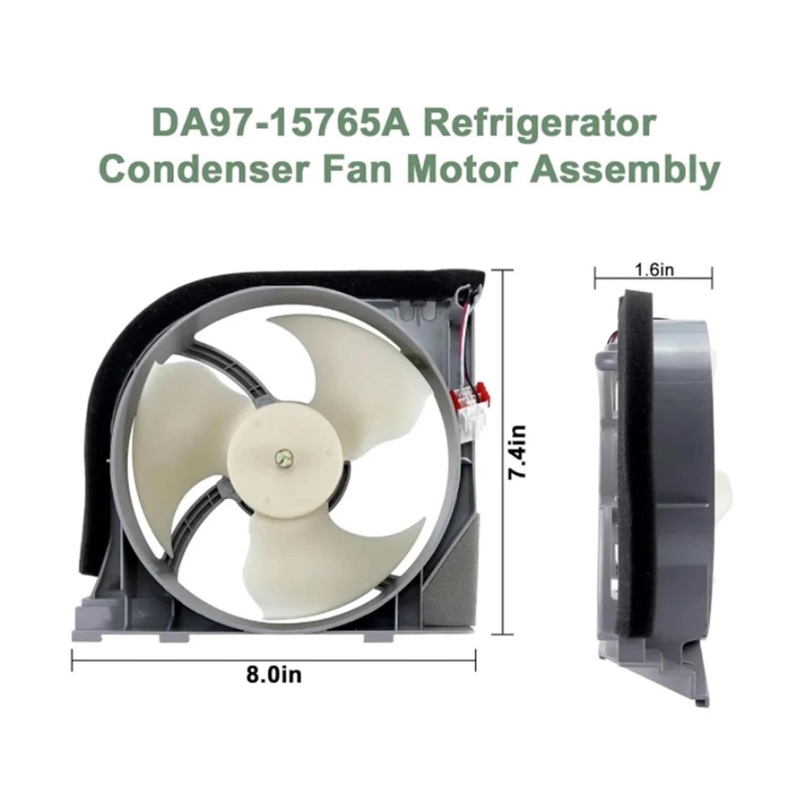Motor De Ventilador De Condensador De Refrigerador, Compatible Con Samsung, Replament-DA97-15765A / 15765C