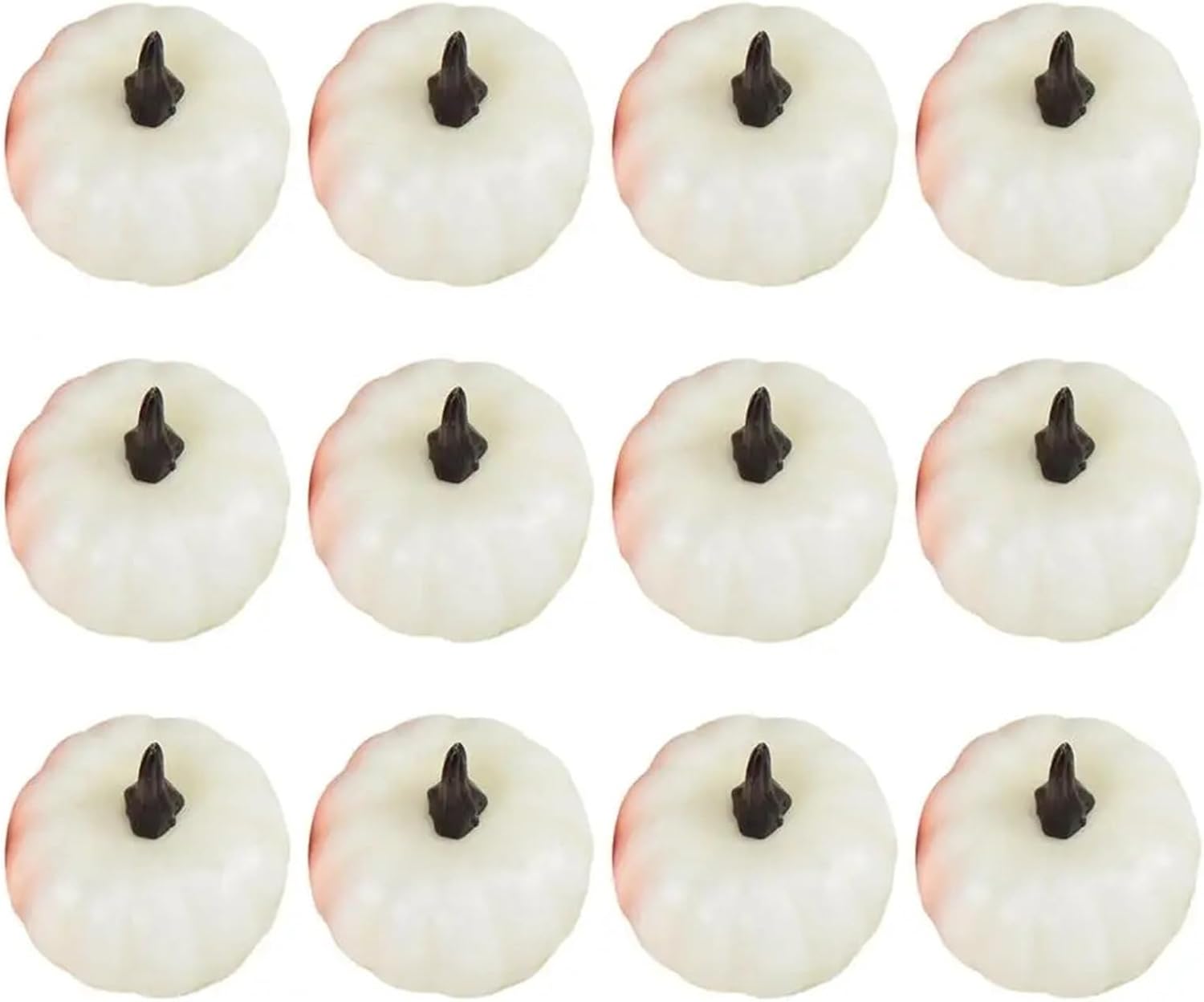 Artificial Pumpkins 30Pcs Decorative Foam Pumpkin Decor Artificial Pumpkins Gourds for Halloween Thanksgiving Fall Harvest Home for Festive(White)