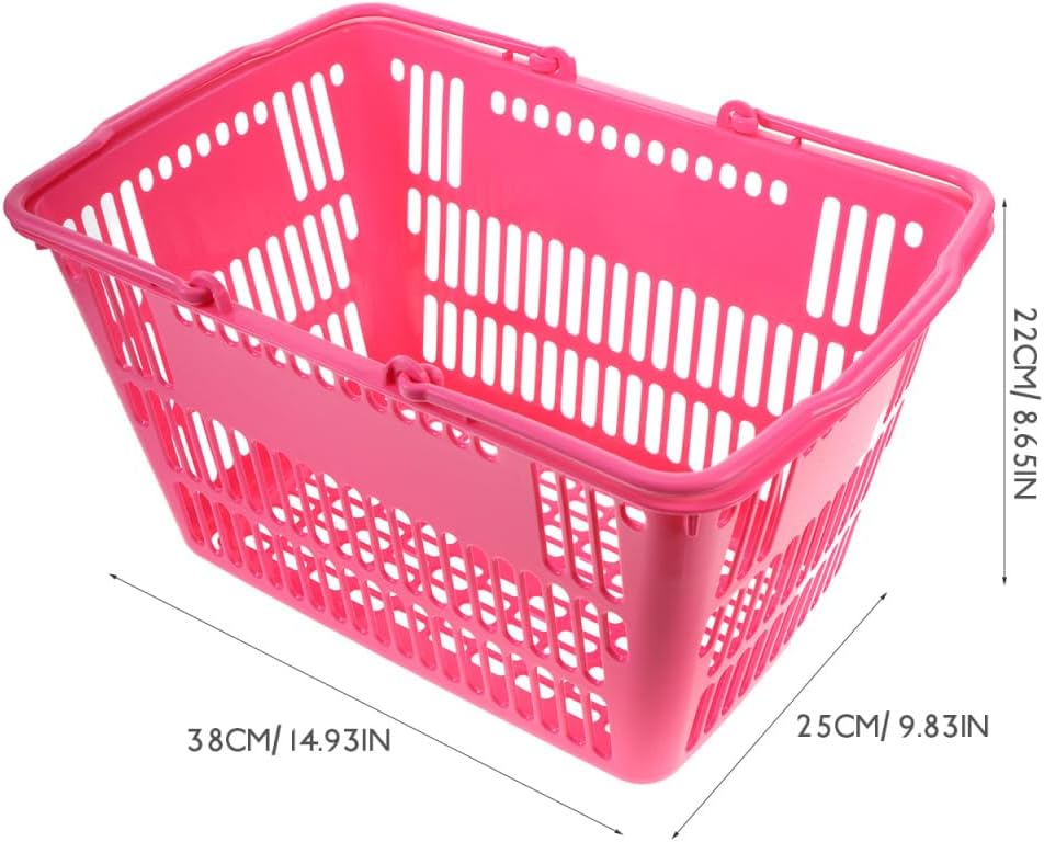 Sundries Storage Basket Organizer Handle for Bathroom Kitchen Shopping Hollow Design Easy to Clean Stylish Home Accessory