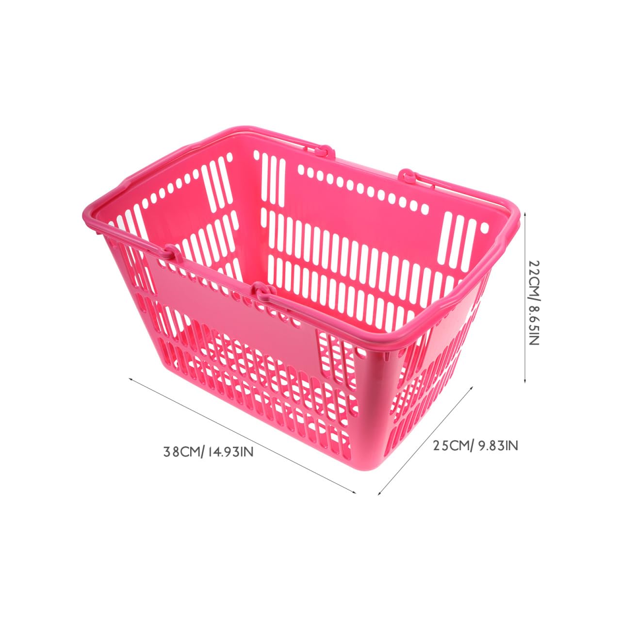 Shopping Basket Shopping Cart Cosmetic Hand Held Basket Outdoor Storage Crates Shelves Small Baskets Storage Basket Plastic Basket with Handle Sundries Basket Shower Basket Pink COSMEVIVI