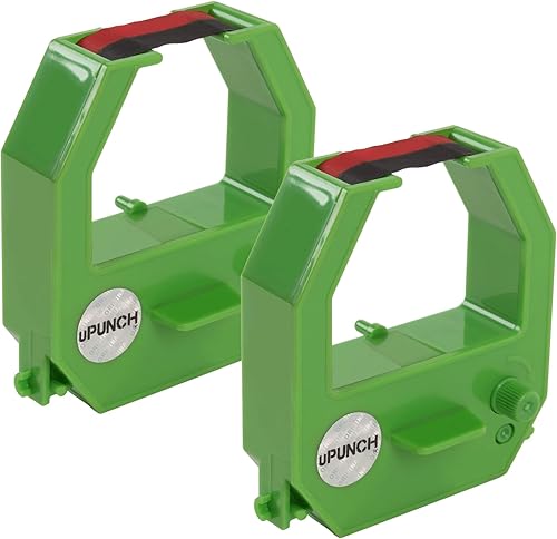Miniatura 2 de Paquete de 2 cintas de tinta uPunch para reloj de tiempo sin cálculo HN3000