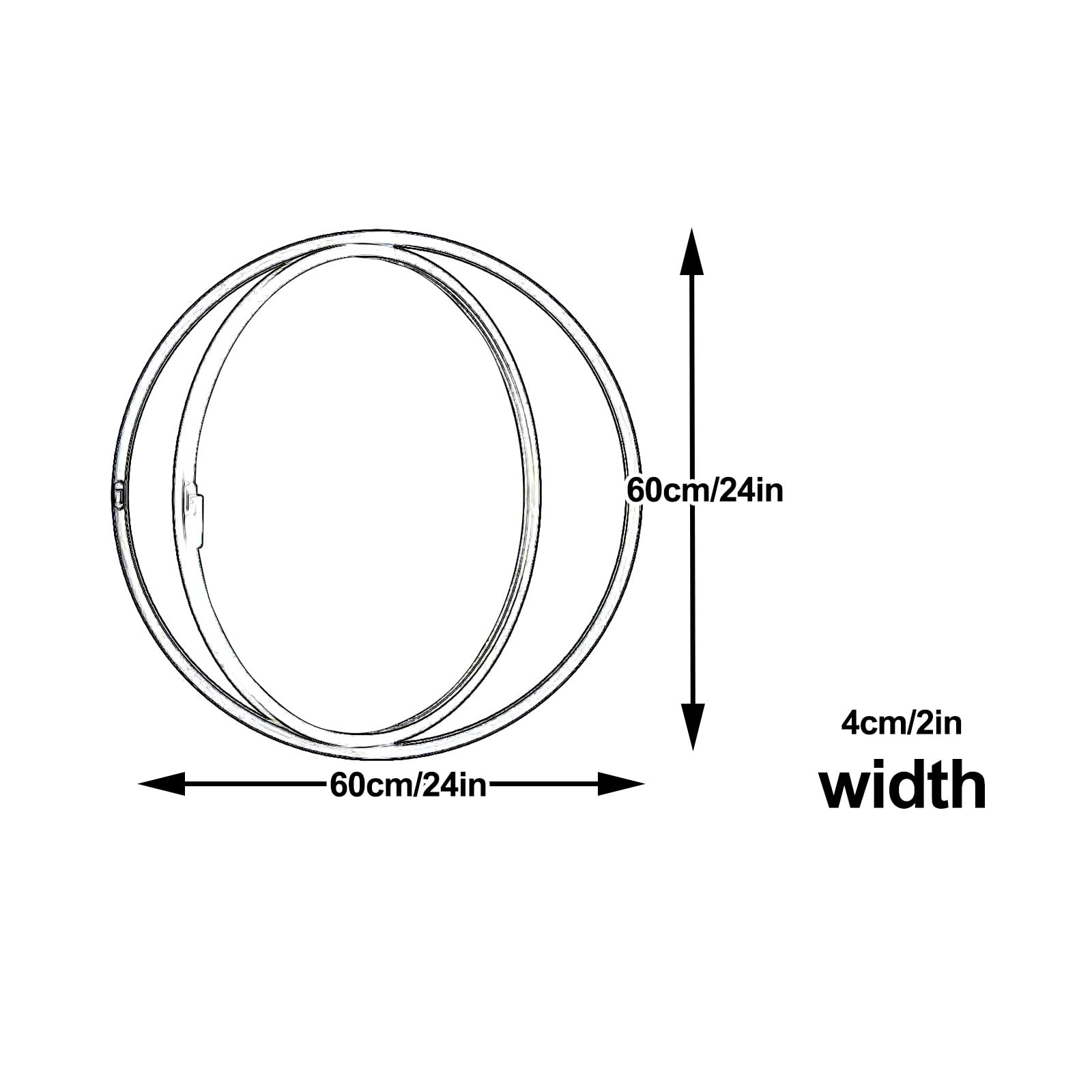 Finestra a oblò Rotonde, Finestra Scorrevole, Finestra a oblò rotanti con Vetro temperato, for Bagno, Camera da Letto, Soggiorno(White,60x60cm/24x24in)