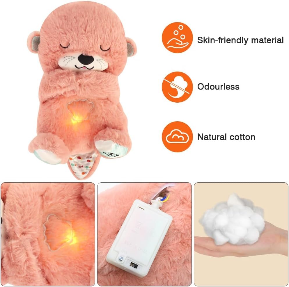 Image of AGC Breathing Teddy Bear with Music for Baby Sensory Sleep Lights Rhythmic Soft Toy, Lights and Breathing Motion, Breathing Toy Teddy Bear with Lights | Best Gift for Kids (Dark Purple)