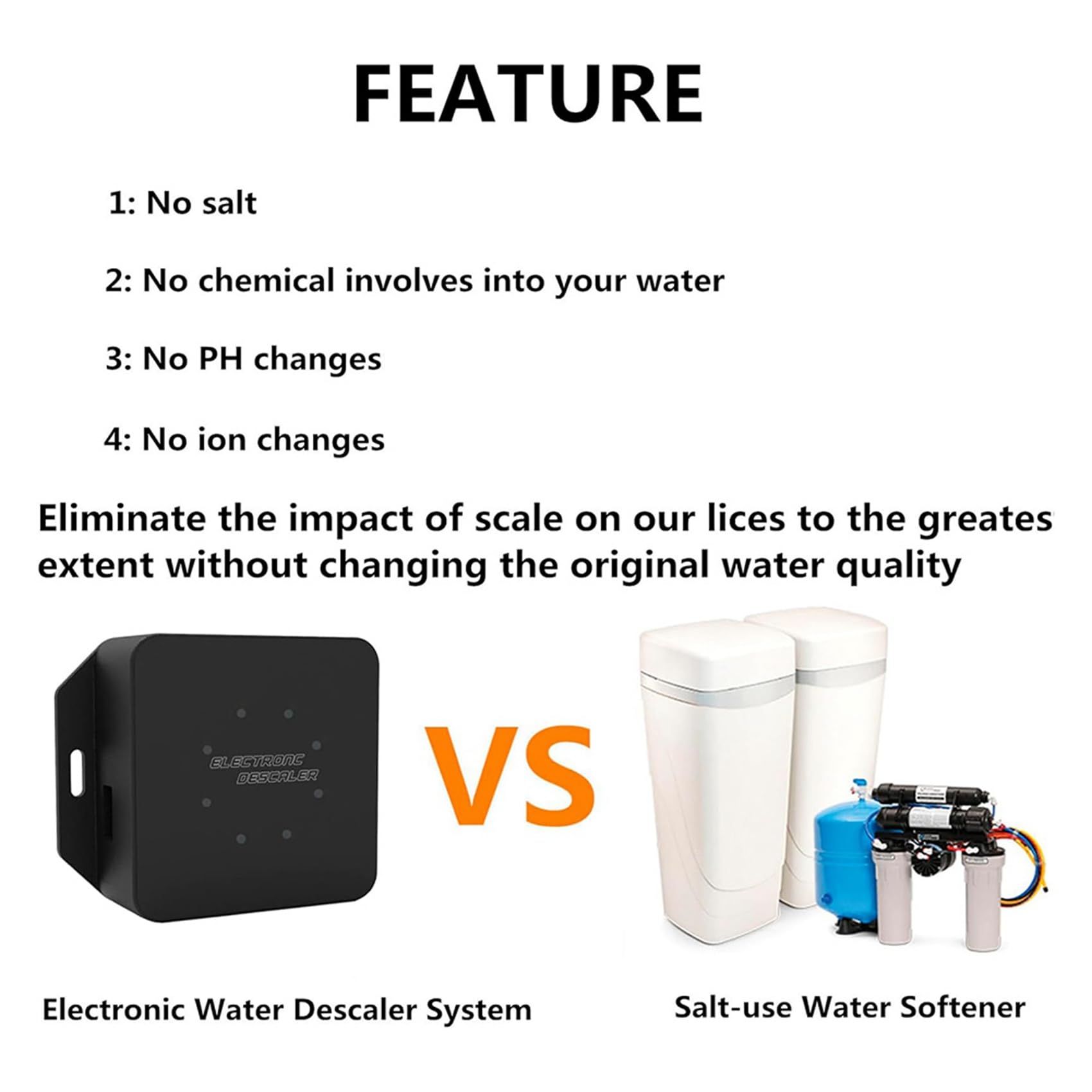2 sistemas electrónicos de descalcificación de agua, alternativo sin sal para toda la casa, reduce los depósitos de cal, enchufe de la UE