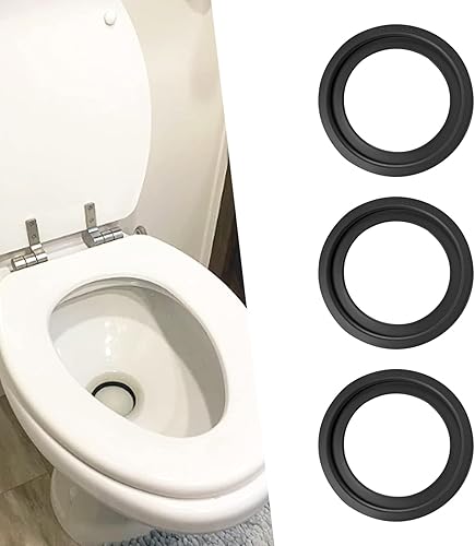 3 sellos de inodoro para automóvil, 4 x 2.7 x 0.27 pulgadas, junta redonda de silicona altamente resistente y a prueba de fugas, piezas de repuesto
