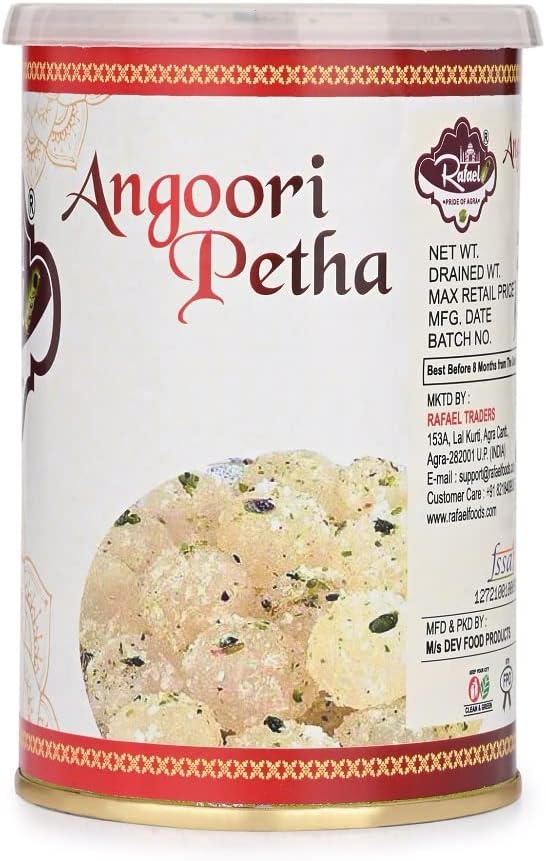 Rafael Angoori Petha 1/2 kg (Agra Famous Sweet From City Of TAJ MAHAL) 8 Months Shelf Life