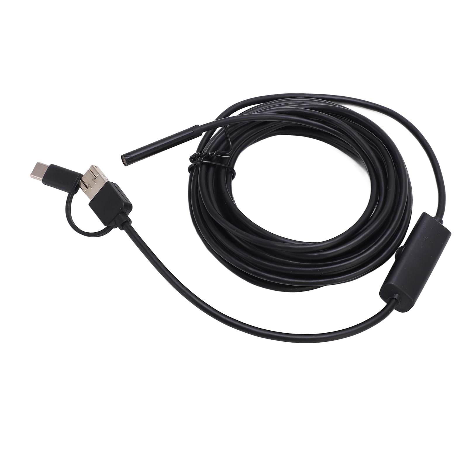 Industrial Borescope, IP67 Waterproof Inspection Endoscope 640x480 Resolution USB 5V Wide Compatibility for Pipe (3.5M)