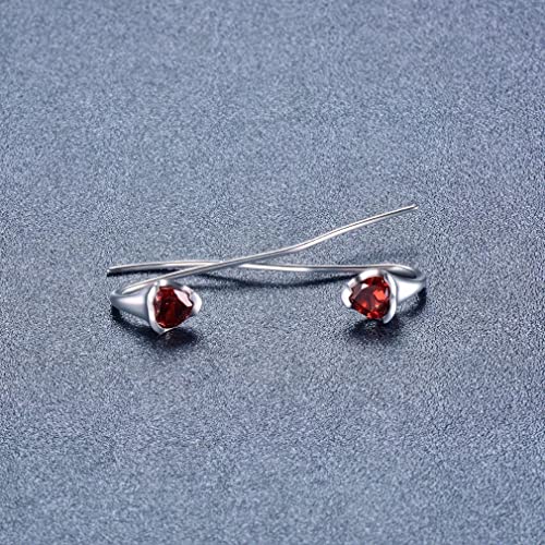 Boucles d'oreilles grenat rouge d'exception et gemmes précieuses - 4