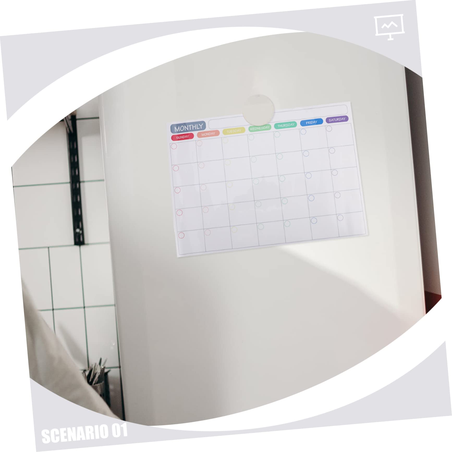 STOBOK 3sätze Magnetischer Abwischbarer Kühlschrankkalender Monats Und Wochenplaner Mit Magnetischer Rückseite Für Organisation Fitness Und Essensplanung