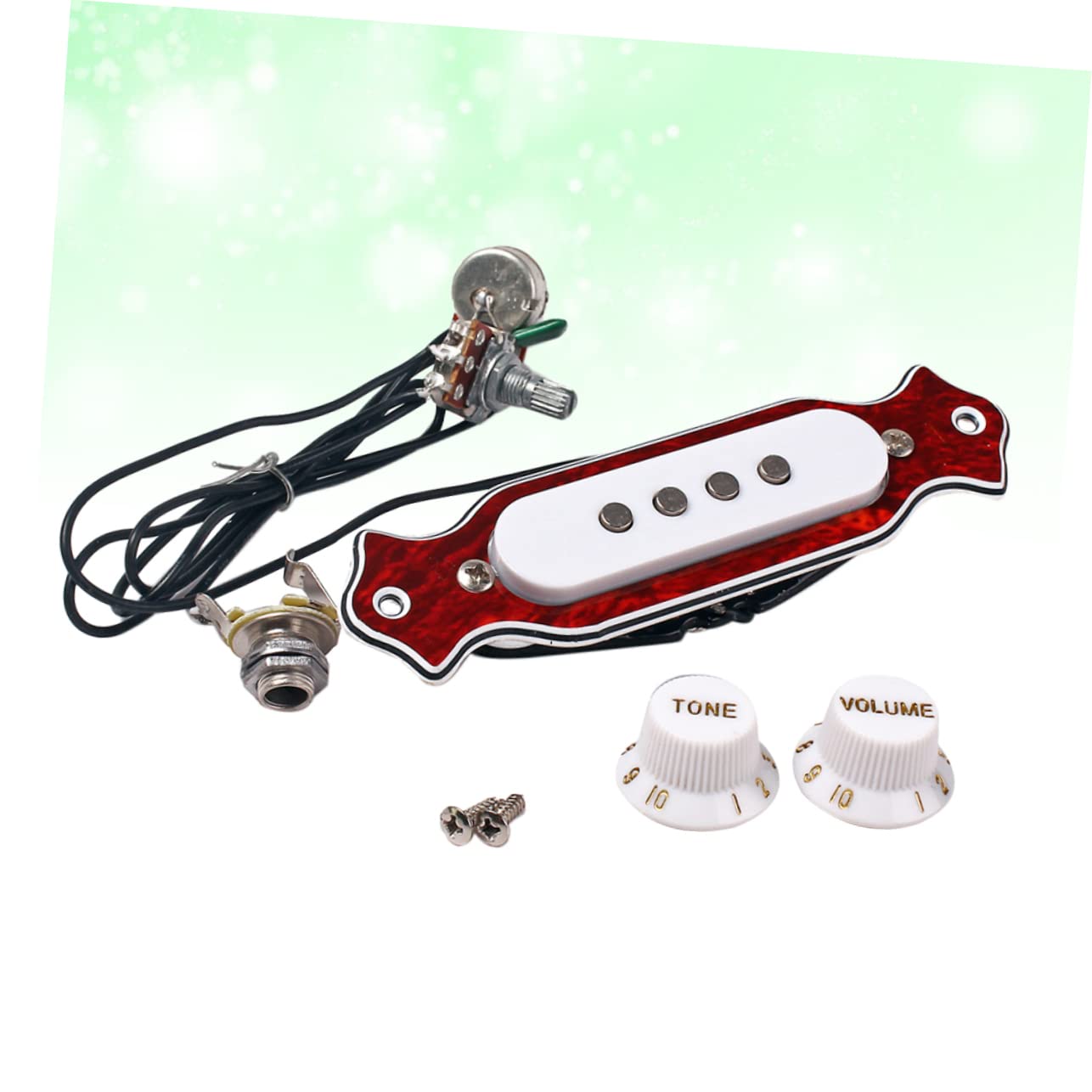 SHOWERORO 3pezzi Pickup Per Chitarra Acustica Corde Metallo e Magnete Sostituzione Per Chitarre Cassa Accessorio Musicale Con Elevata Permeabilità e Leggerezza