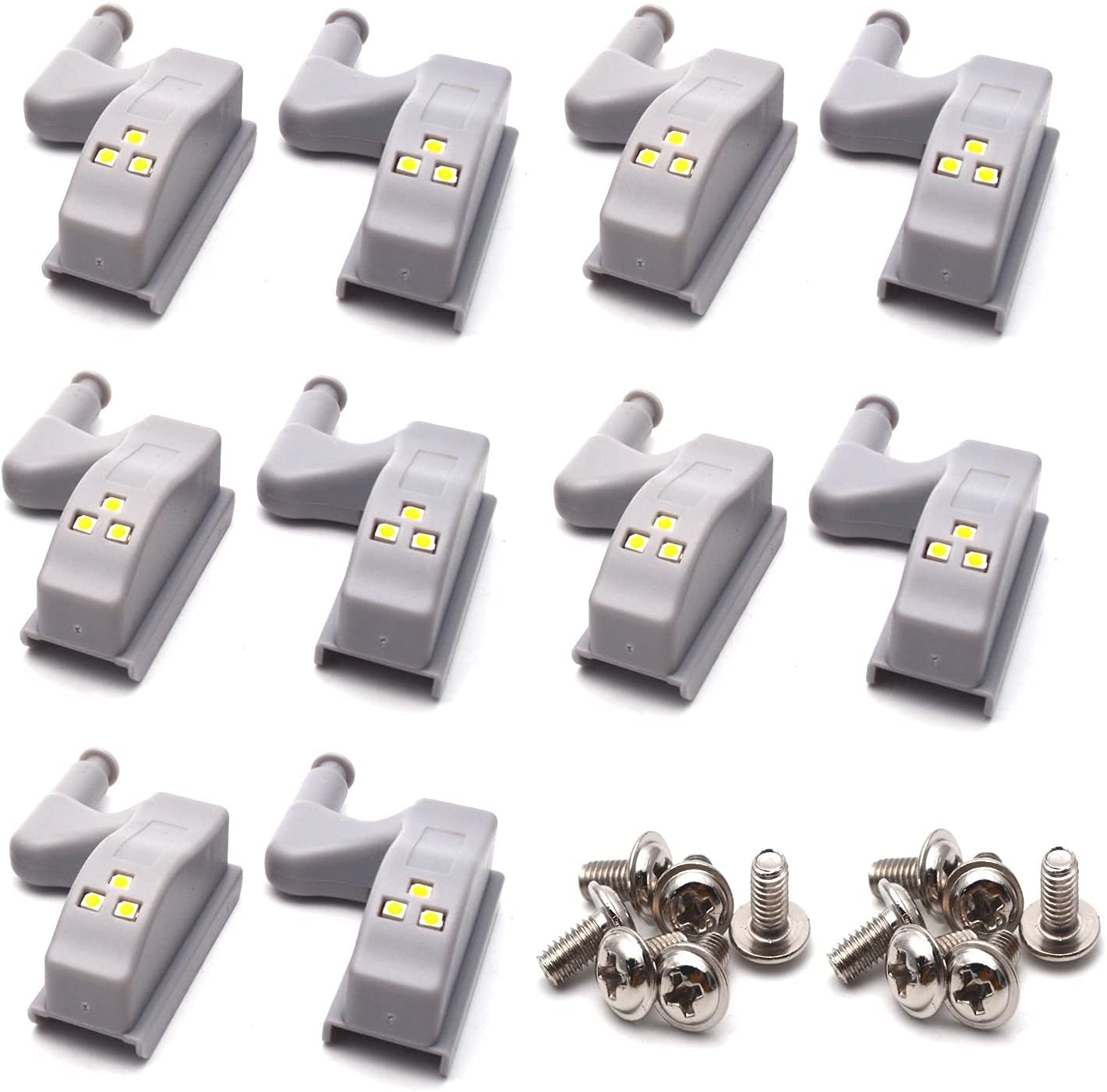 TECHBLAZE Set of 10 Wardrobe Cabinet Hinge LED Motion Sensor Lights Almirah Lights Cupboard LED Hinge Lights Night Lights (Cool LED White, 0.25 W) Lights with Batteries -10 Lights (B0983K5CZ2) Amazon Price History, Amazon Price Tracker