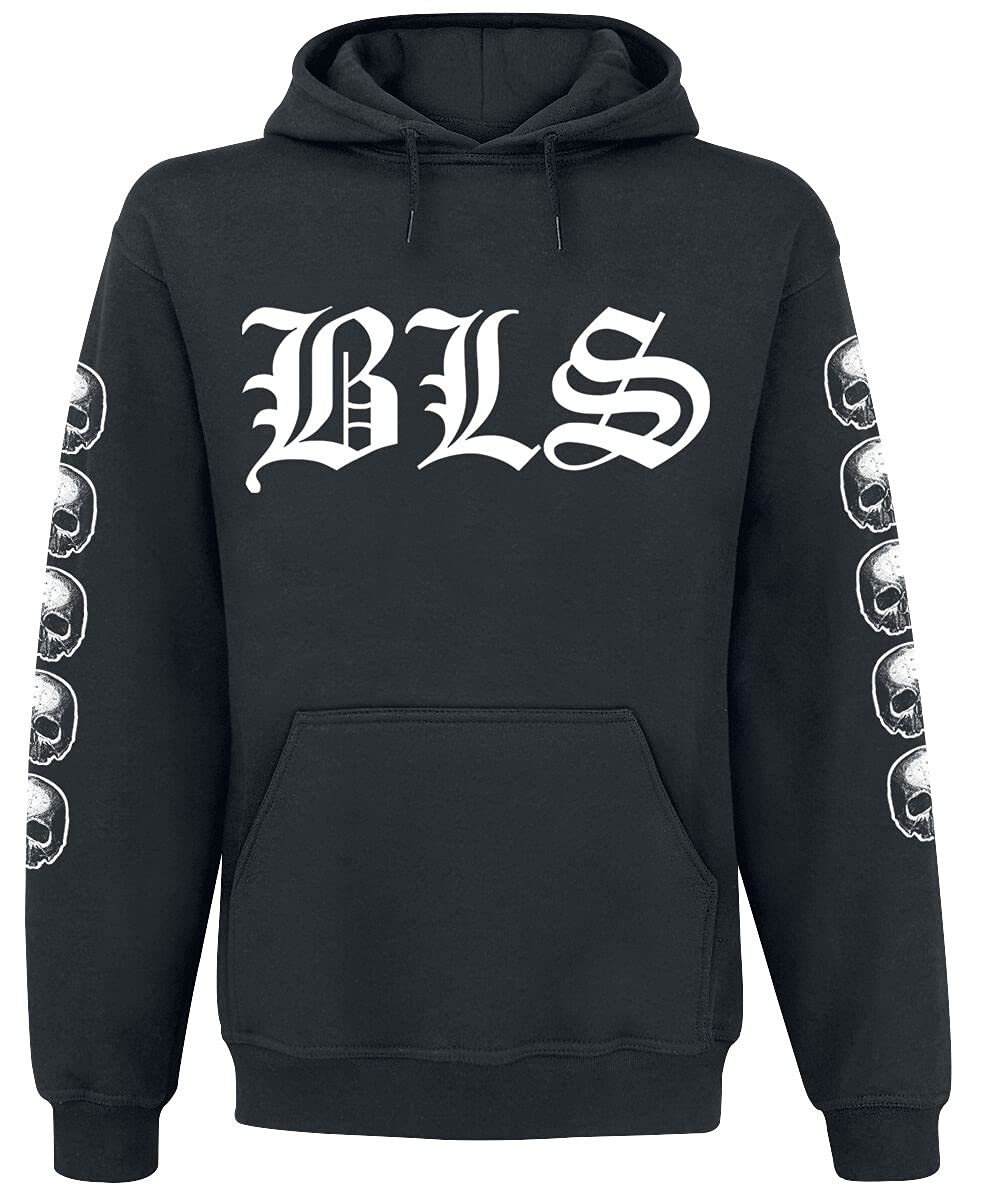 Black Label Society Men's Logo Hooded Sweater L, 80% Cotton, 20% Polyester, Regular