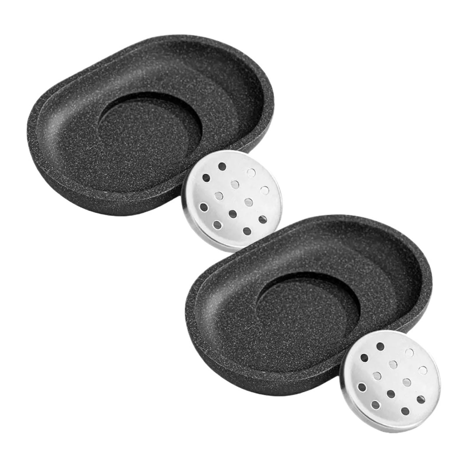 2Pzs Jabonera Acero & Resina, Bandeja Lavabo