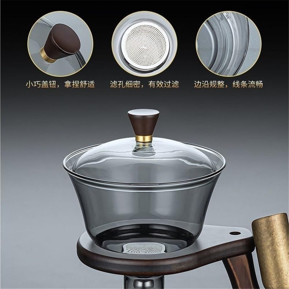 Jarra de Agua Juego de té Vidrio for el hogar, Tetera Kung Fu Gruesa Anti-escaldaduras, for Preparar Perezoso