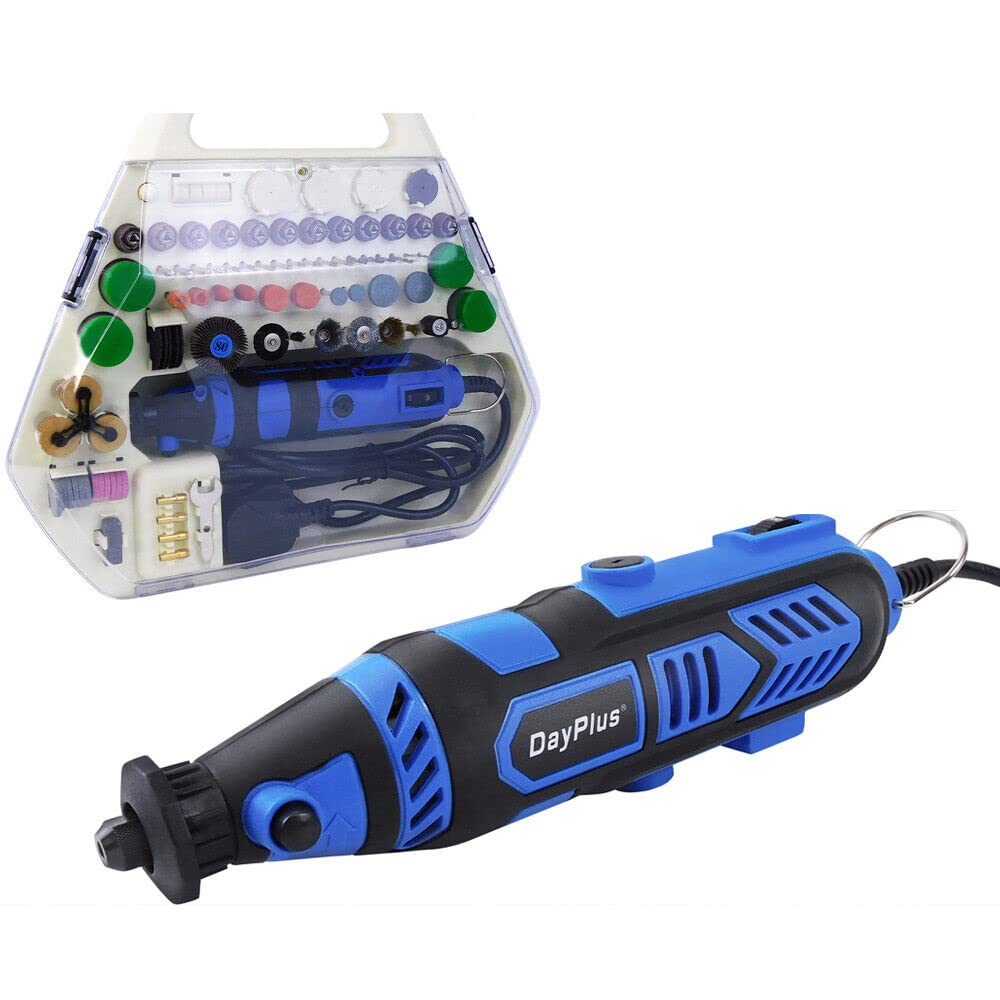 252pcs for Dremel Type Mini Rotary Hobby Drill Tool Grinder & Case + Accessories with Sander, Polisher and Engraver for Cutting, Carving, Engraving, Polishing