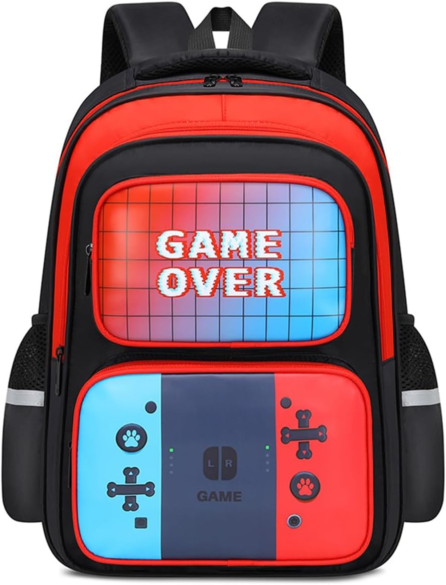 Kids Backpack For Boys, Gamer Boys Backpack with Lunch Box and Pencil Case For Children Teens Elementary Middle School, Mochilas Escolares Para Niños