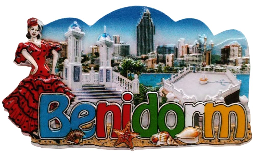 Muyu Magnet Benidorm Alicante Spain 3D Fridge Magnet Souvenir Gift Home Kitchen Refrigerator Decoration Magnetic Sticker Craft Collection