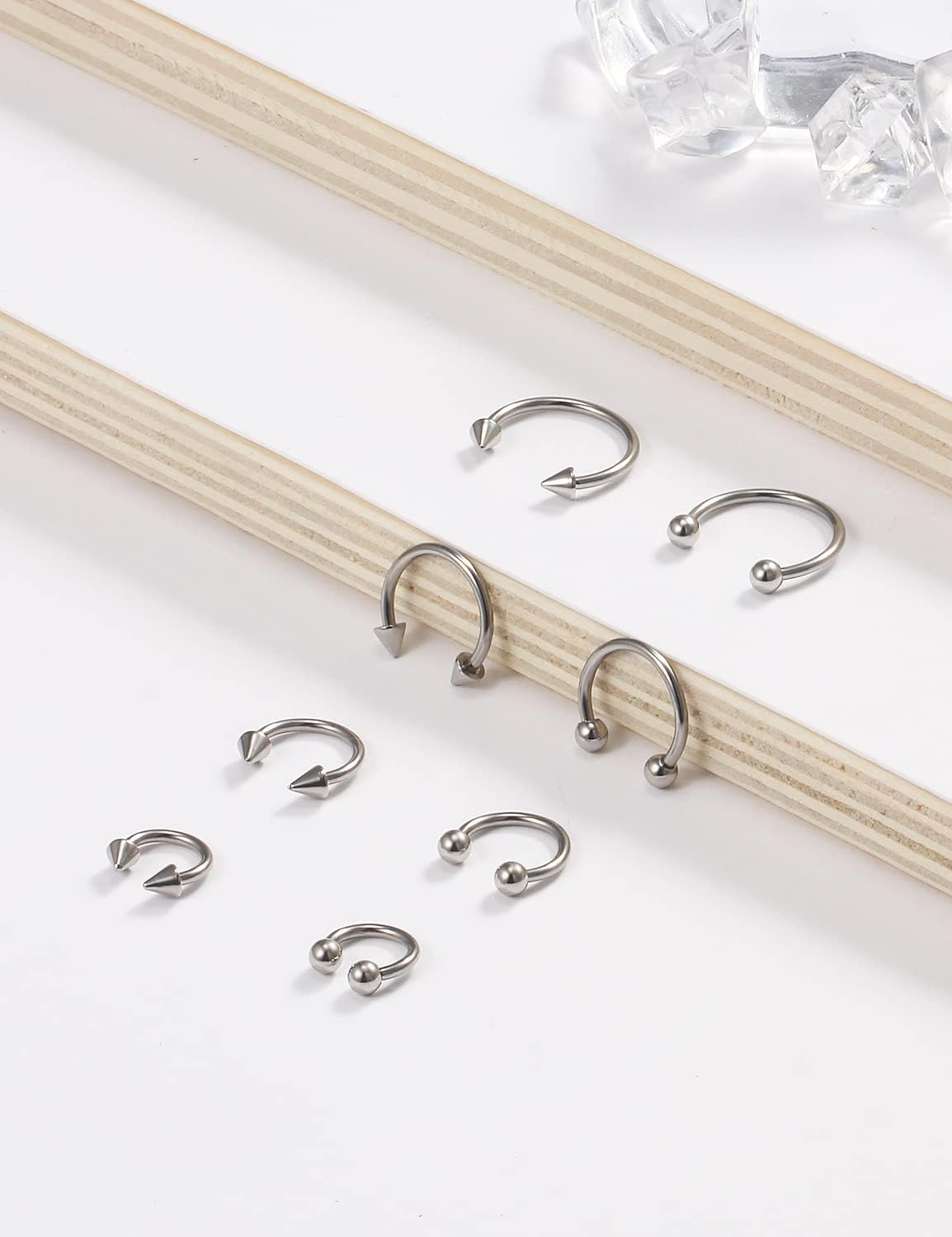 16G Surgical Steel Nose Septum Horseshoe Hoop Earring Eyebrow Tragus Helix Lip Rings Piercing Jewelry - Image 4