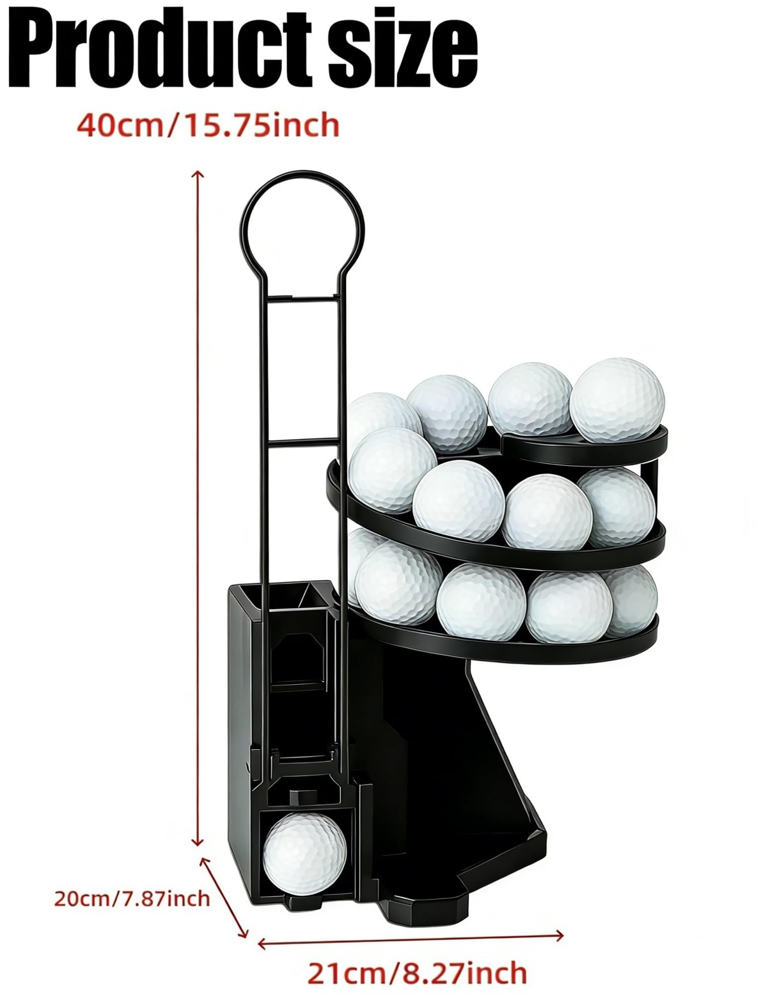 Automatyczny dozownik piłek golfowych, pojemność 25 piłek, przenośna wyrzutnia golfowa do treningu wewnątrz i na zewnątrz