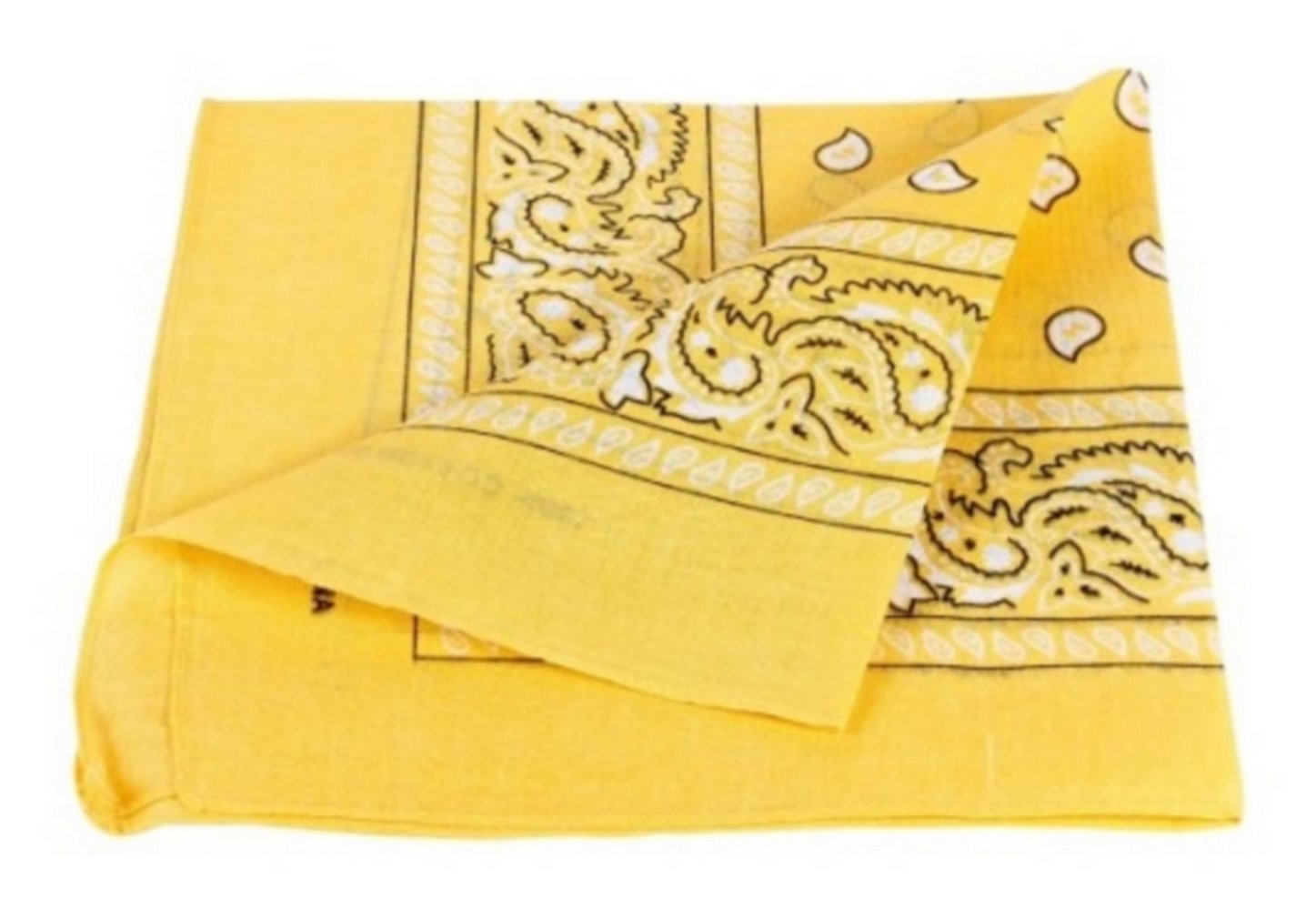 PURECITY Lot Grossiste 12 Bandana Foulard Coton Motif Paisley Cachemire - Plusieurs Coloris Disponibles (8# Jaune)
