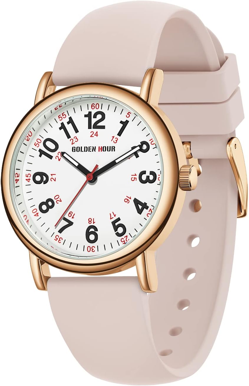 GOLDEN HOUR Waterproof Nurse Watch for Medical Professionals