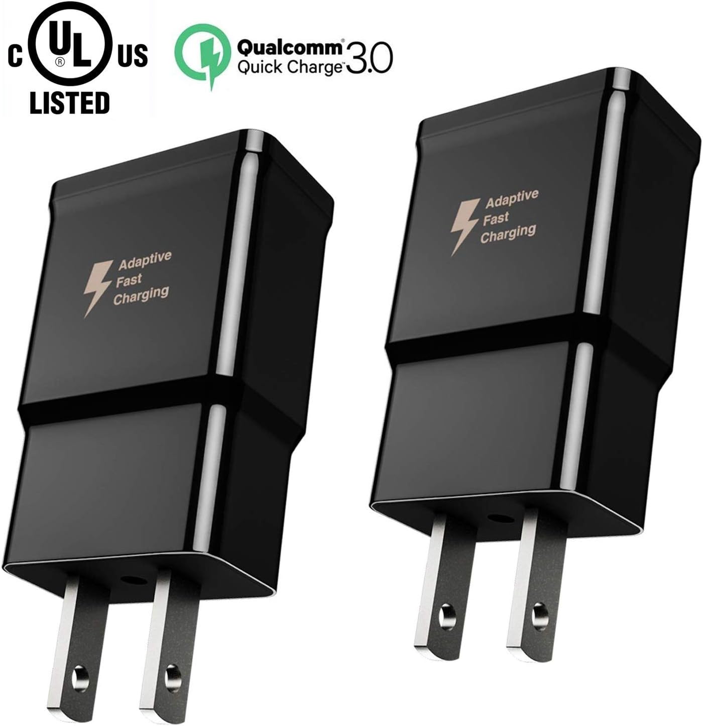 Adaptive Fast Charging USB Wall Charger, 2-Pack Fast Charging Block Travel USB Charger Adapter Compatible Samsung Galaxy S21 S20 S10 S9 S8 S7 Edge Plus, Note 8 9 10+, A13 A32 A52 A53, LG G5 G6 G7