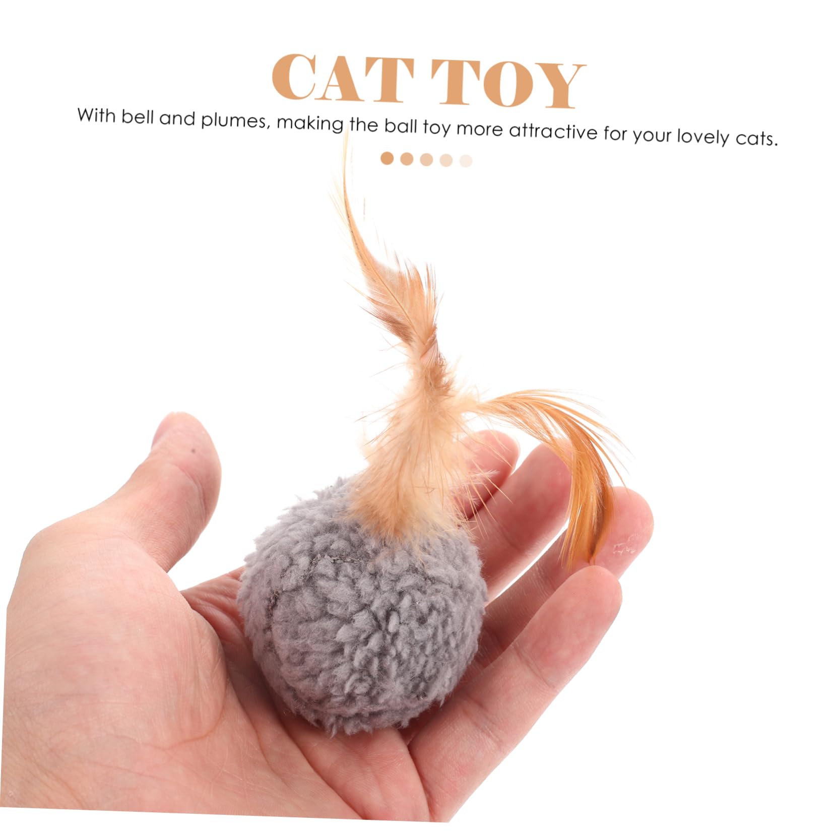 Happyyami 45stücke Teiliges Katzen-spielzeugset Mit Plüschbällen Und Federn Interaktive Und Tragbare Spielzeuge Für Katzen Zur Stressreduktion Bindung Zwischen Tier Und Halter