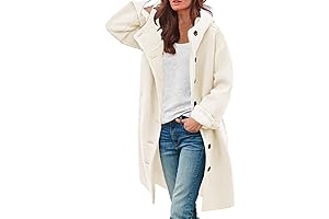 Women's Wool Blend Pea Coat with Hood