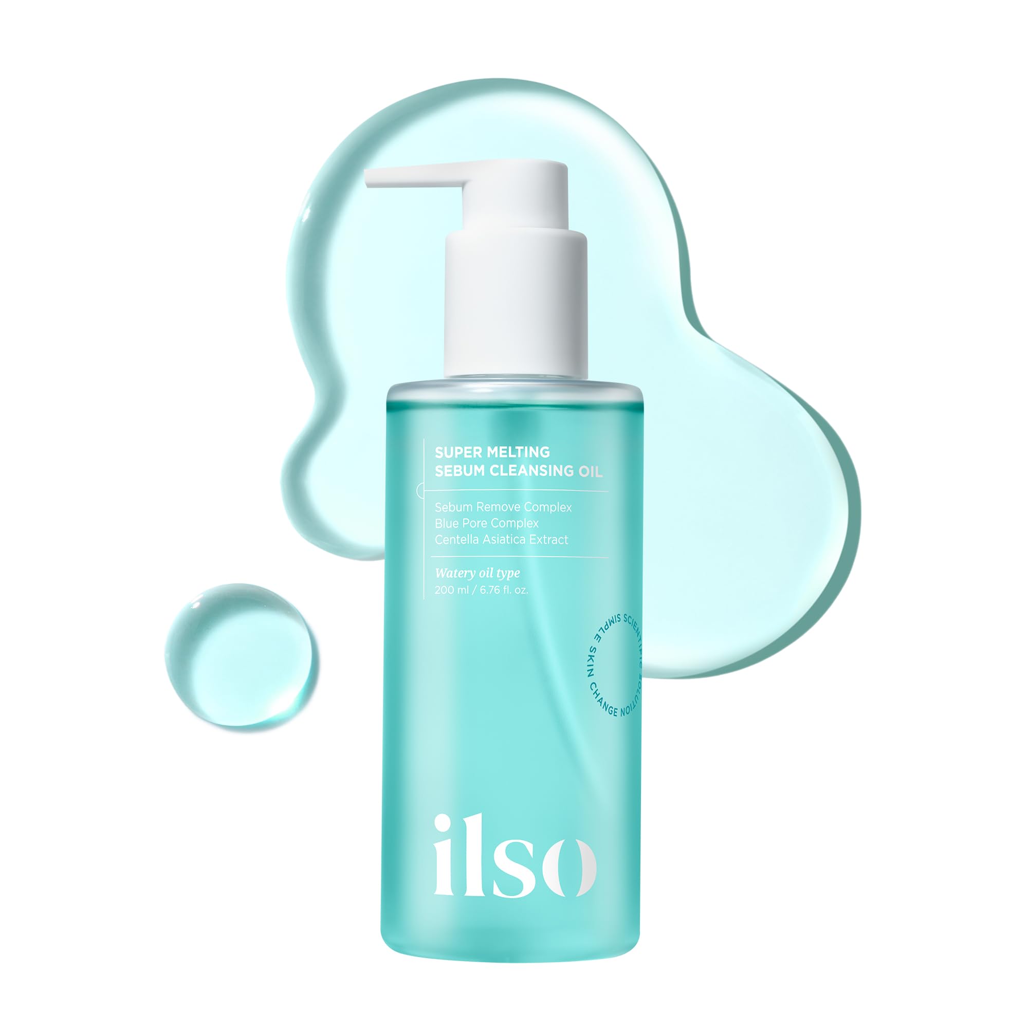 ilso Super Melting Sebum Cleansing Oil, Watery Oil Type, Sensitive Skin Face Wash, Makeup Blackhead Remover, Korean Skin Care 6.75 fl oz (200ml)