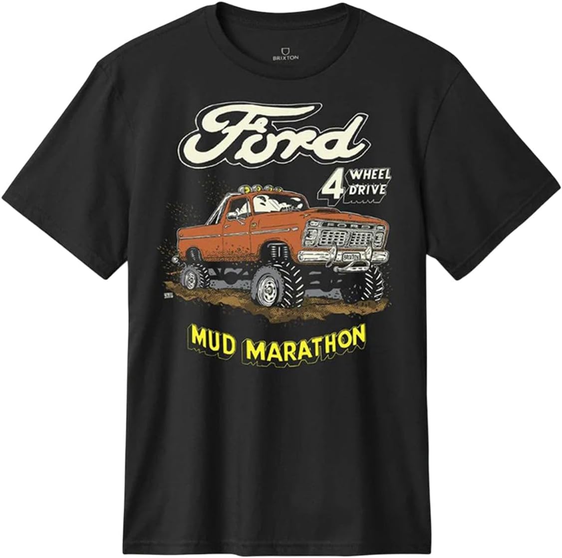 Brixton x Ford Mud Marathon T-Shirt - Burnt Rubber