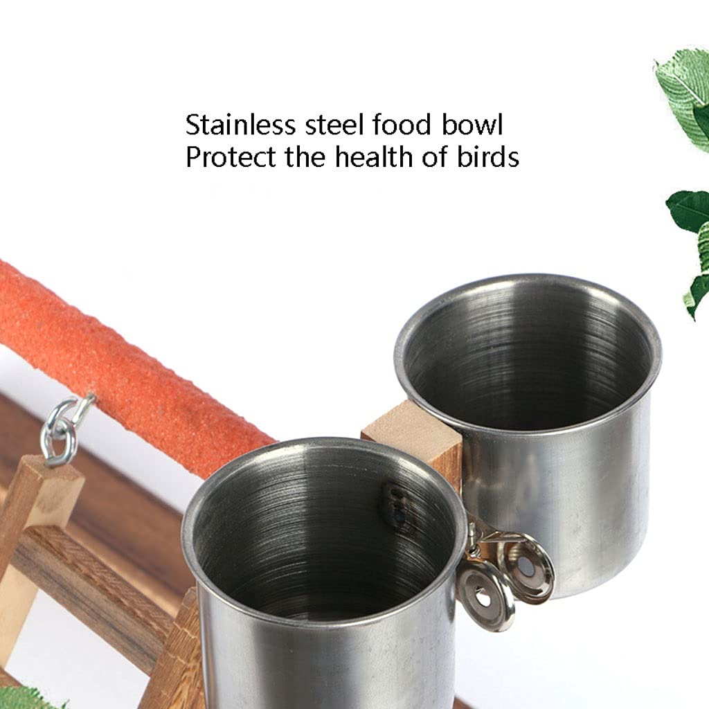 Jaula para Pájaro Pájaro Pájaro Pájaro Tigre Skin MyA Solid Madera Pájaro Pájaro Parrot Patio Patio Juguete Chew with Swing Canary Parrot Pajarera (Color : A)