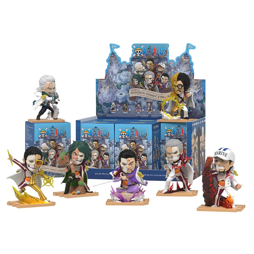 Mighty Jaxx Freeny's Hidden Dissectibles One Piece Serie 8 Marines Edition Blind Box Sammelfiguren | Versiegeltes Tablett mit 6 Stück – enthält keine Duplikate